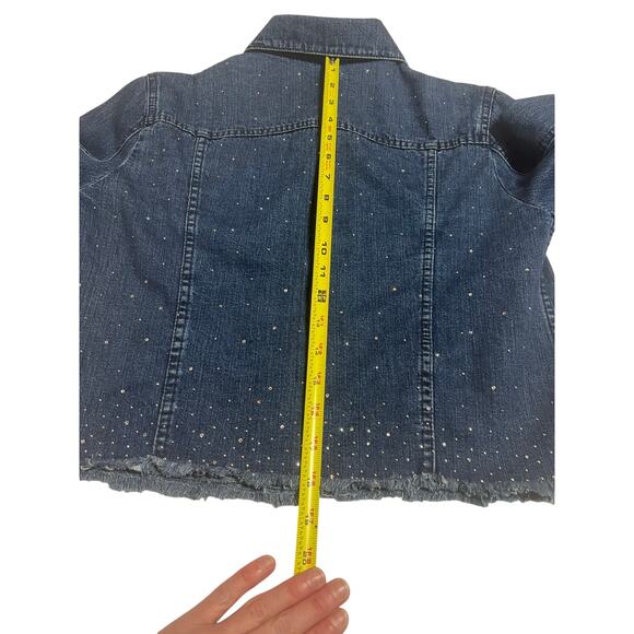 Vintage Fendi Jeans Roma Amor 100% cotton Italian Made SZ 6 Crystal Celeb Style - Picture 11 of 12